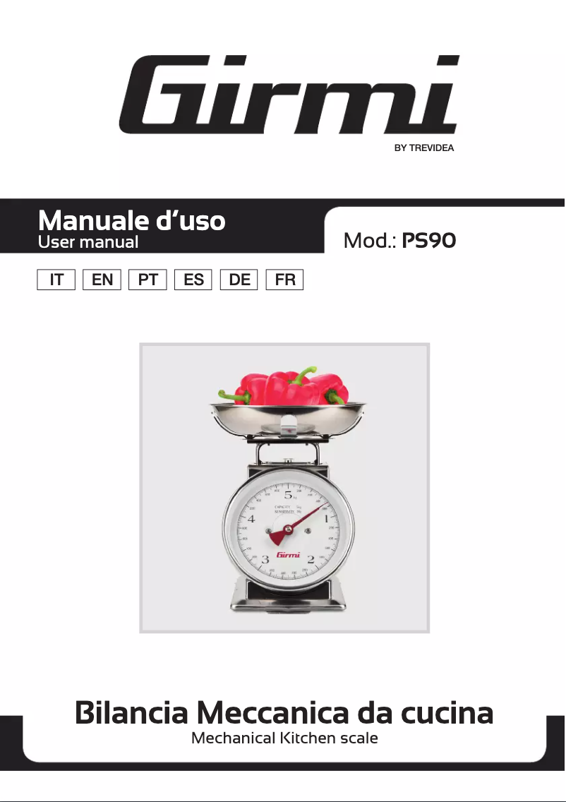 Page 1 de la notice Manuel utilisateur Girmi PS90