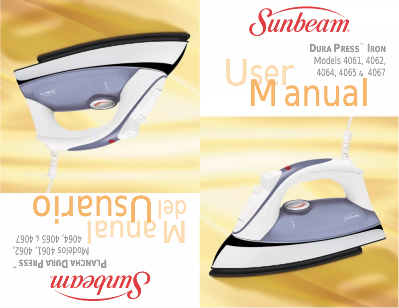 Page 1 de la notice Manuel utilisateur Sunbeam Dura Press 4064