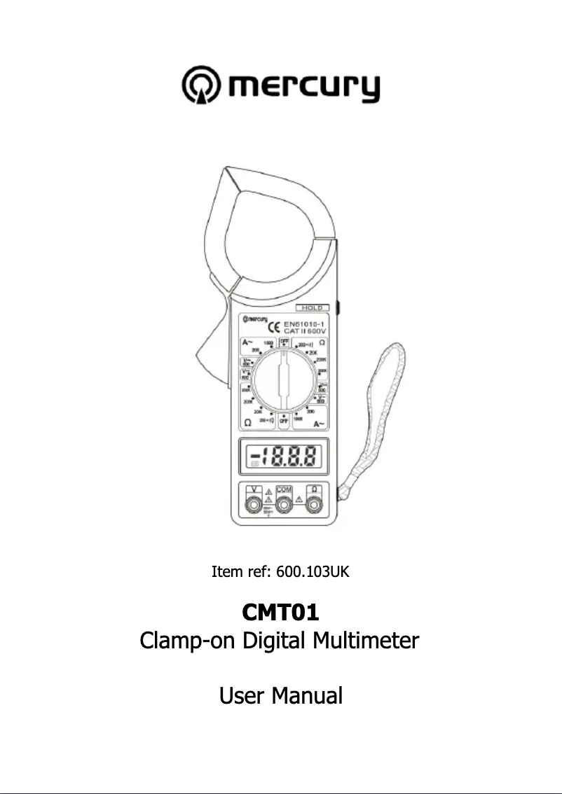 Image de la première page du manuel de l'appareil CMT01