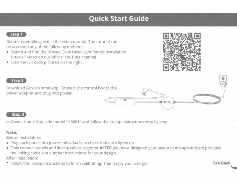 Page n°1 - Manuel utilisateur Govee Glide Hexagon