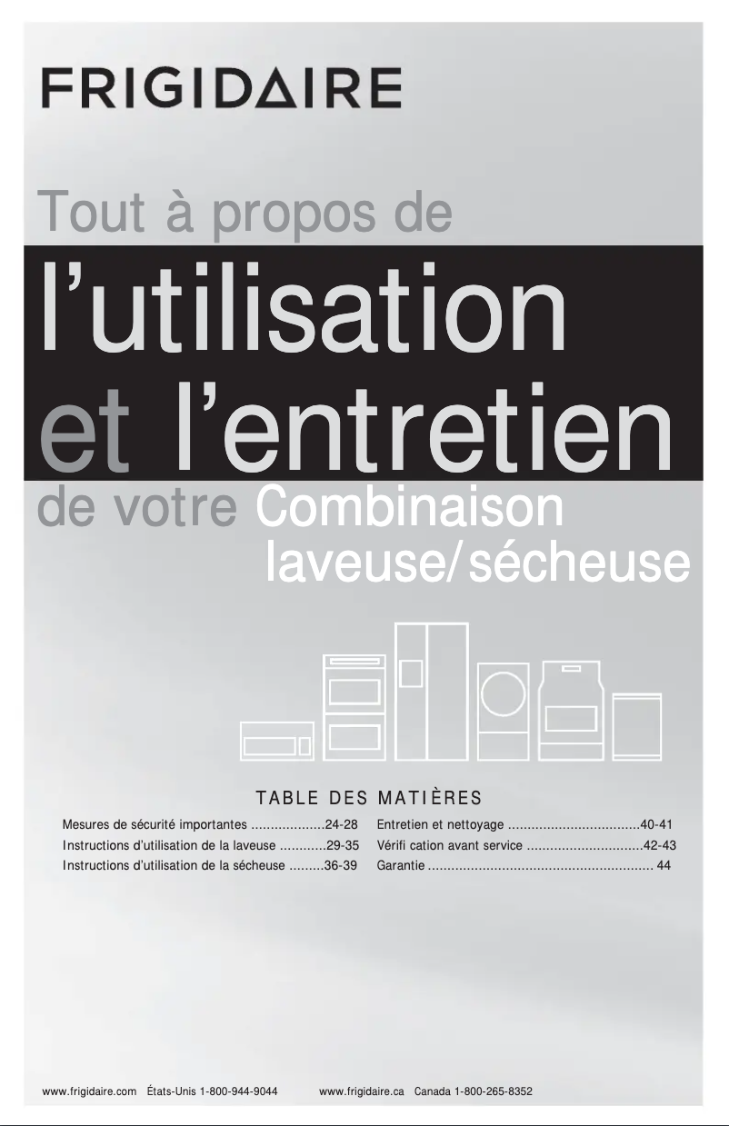Image de la première page du manuel de l'appareil FFLG4033QT