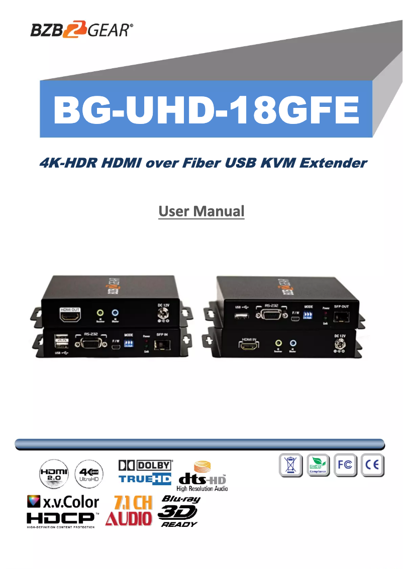 Image de la première page du manuel de l'appareil UHD-18GFE