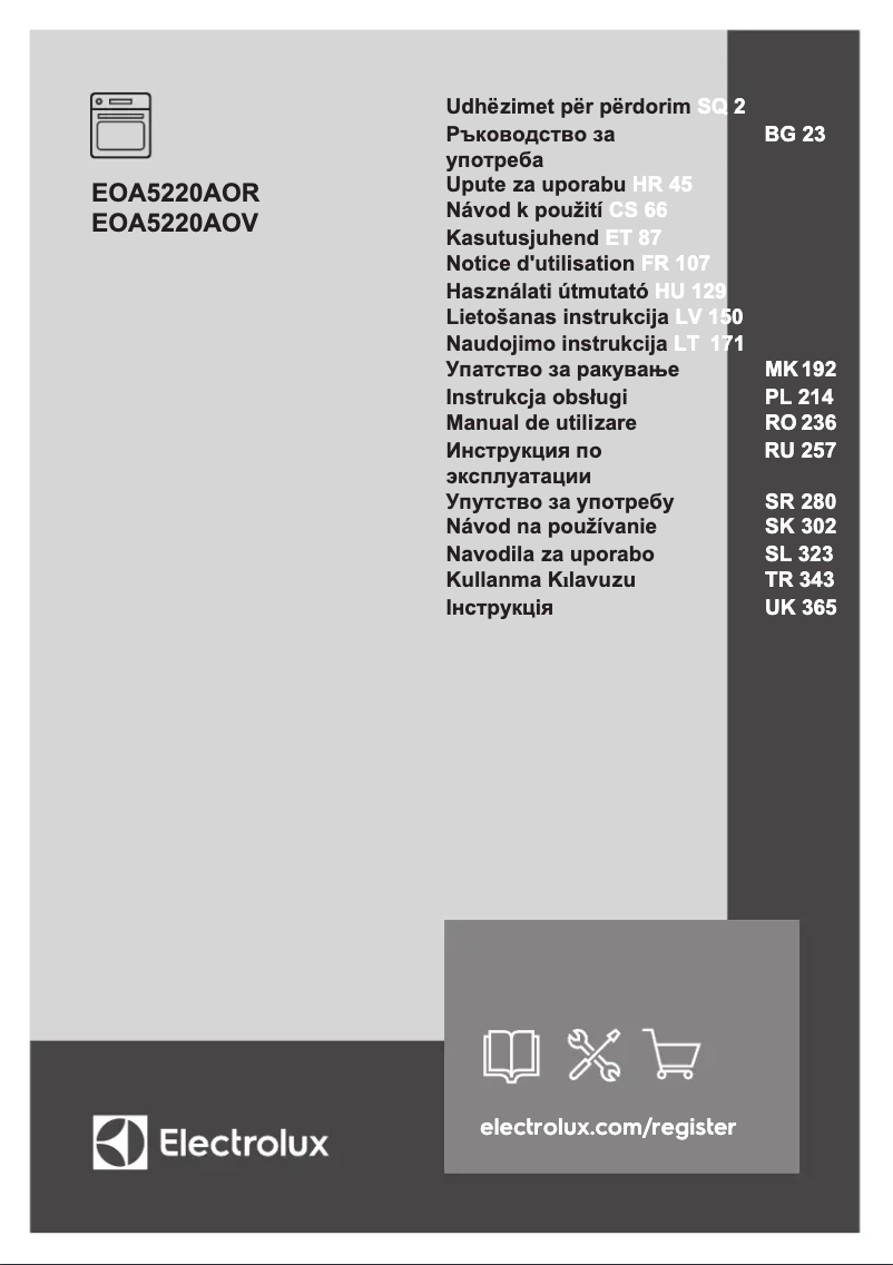 Page n°1 - Manuel utilisateur Electrolux EOA5220AOR