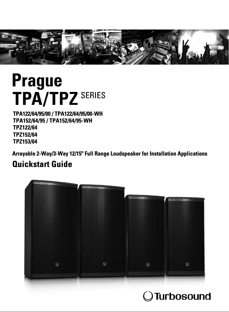 Página 1 del manual Guía de inicio rápido Turbosound Prague TPA152/64