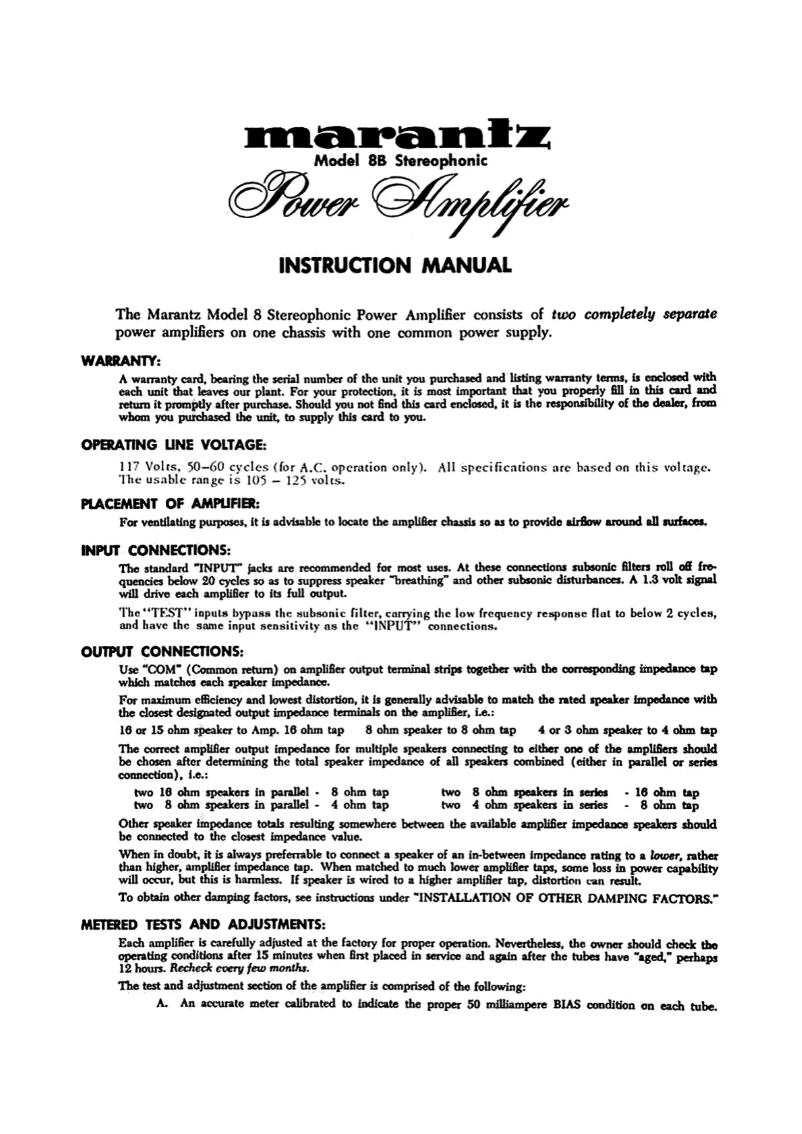 Imagen de la primera página del manual del dispositivo Model 8B