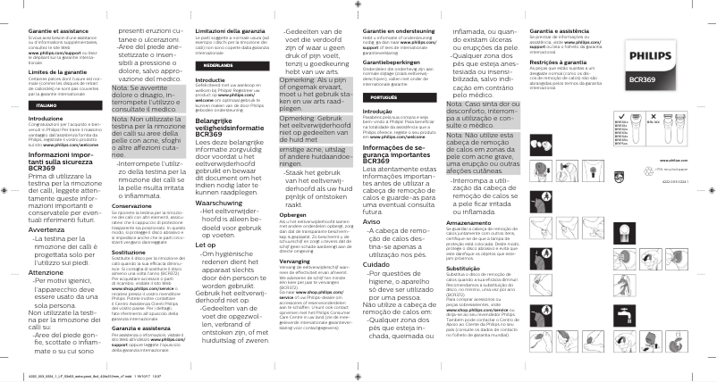 Page n°1 - Manuel utilisateur Philips BCR369