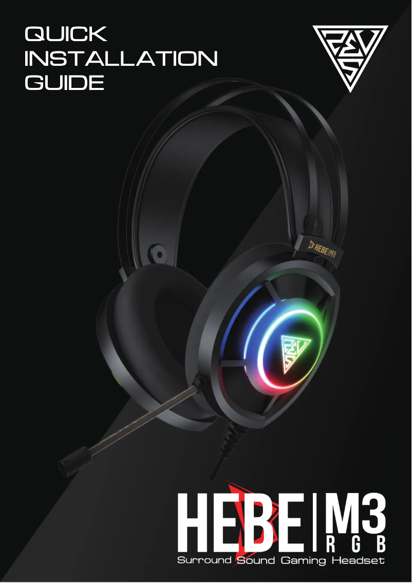 Page 1 de la notice Manuel utilisateur Gamdias Hebe M3