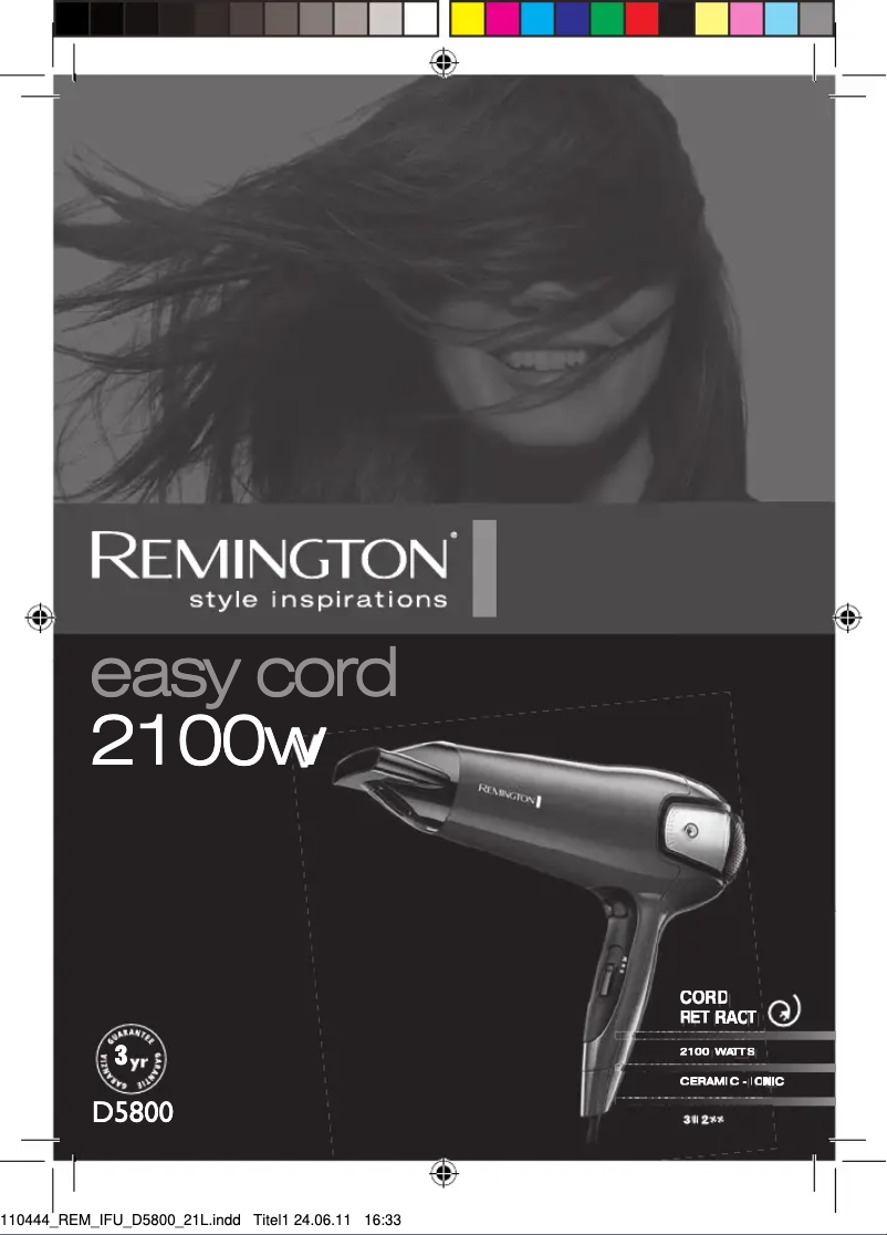 Page n°1 - Manuel utilisateur Remington D5800 Easy Cord