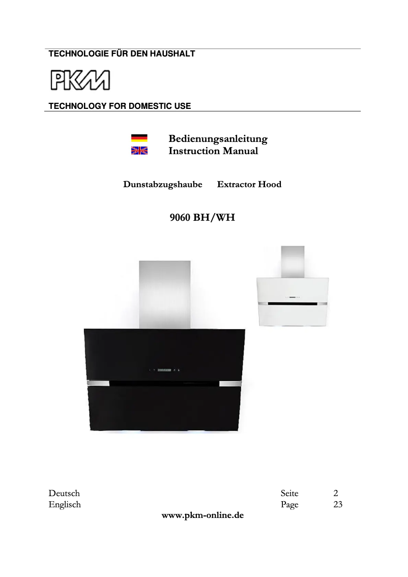 Página 1 del manual Manual de usuario PKM 9060BH