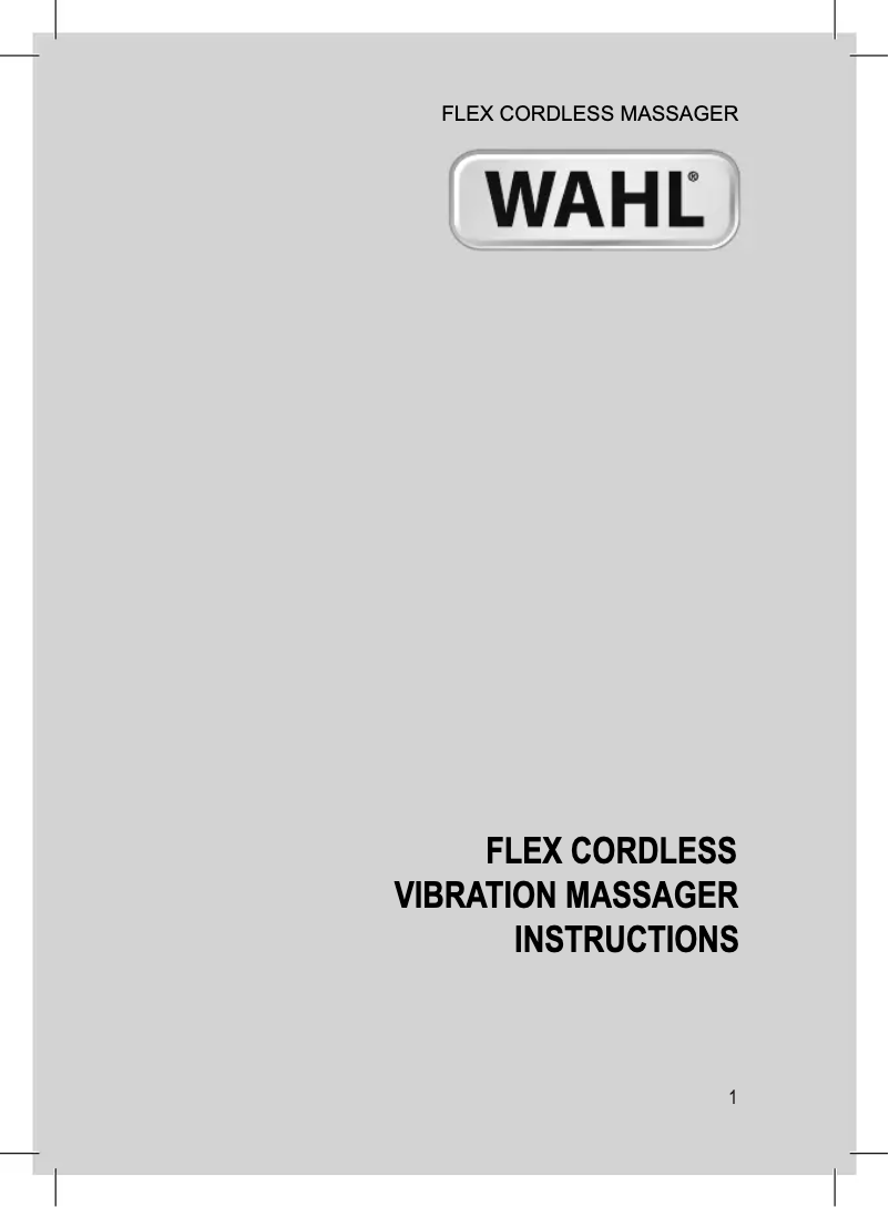 Page 1 de la notice Manuel utilisateur Wahl Flex Cordless Vibration Massager 4294-117