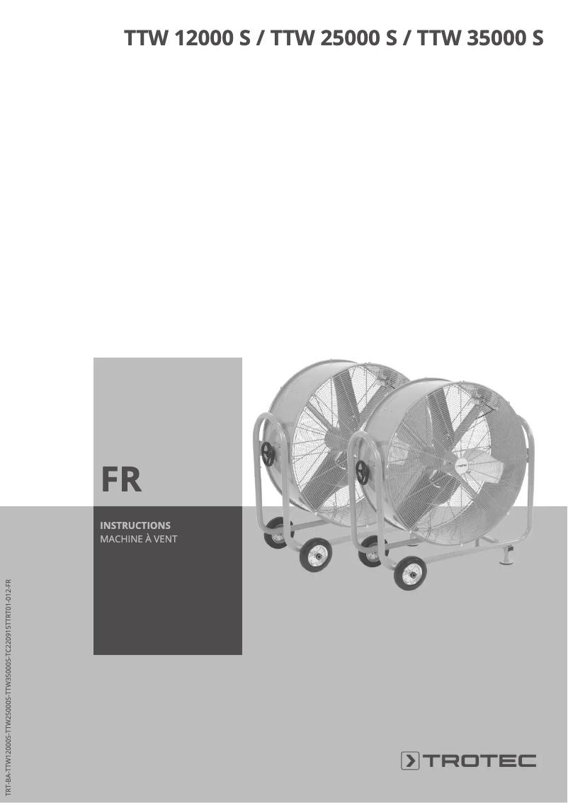 Página 1 del manual Manual de usuario Trotec TTW 35000 S