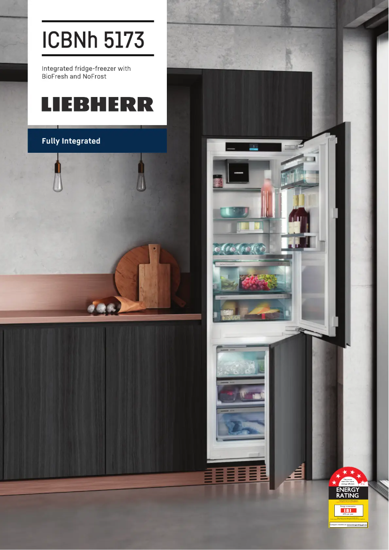 Page 1 de la notice Fiche technique Liebherr ICBNH5173LH