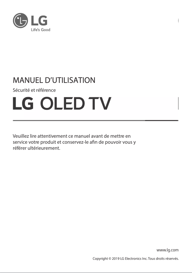 Page n°1 - Manuel utilisateur LG OLED55C9MLB
