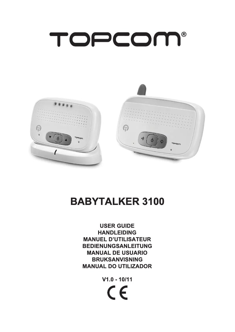 Page 1 de la notice Manuel utilisateur Topcom Babytalker 3100