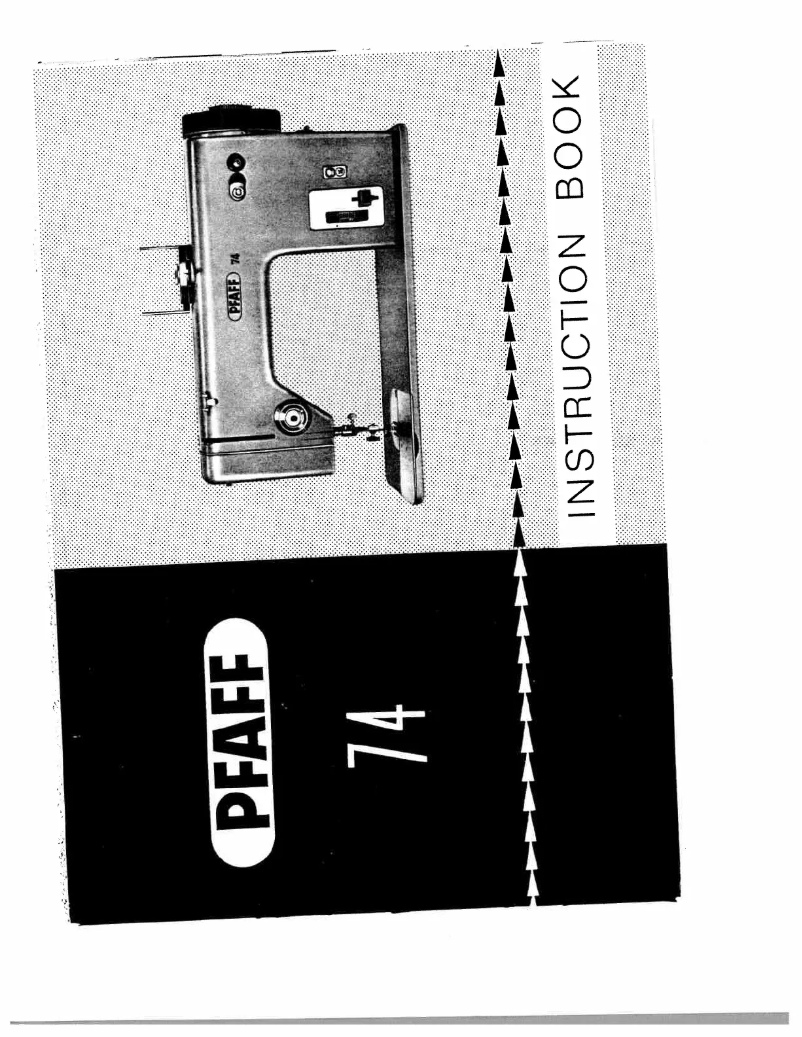 Page n°1 - Manuel utilisateur Pfaff 74