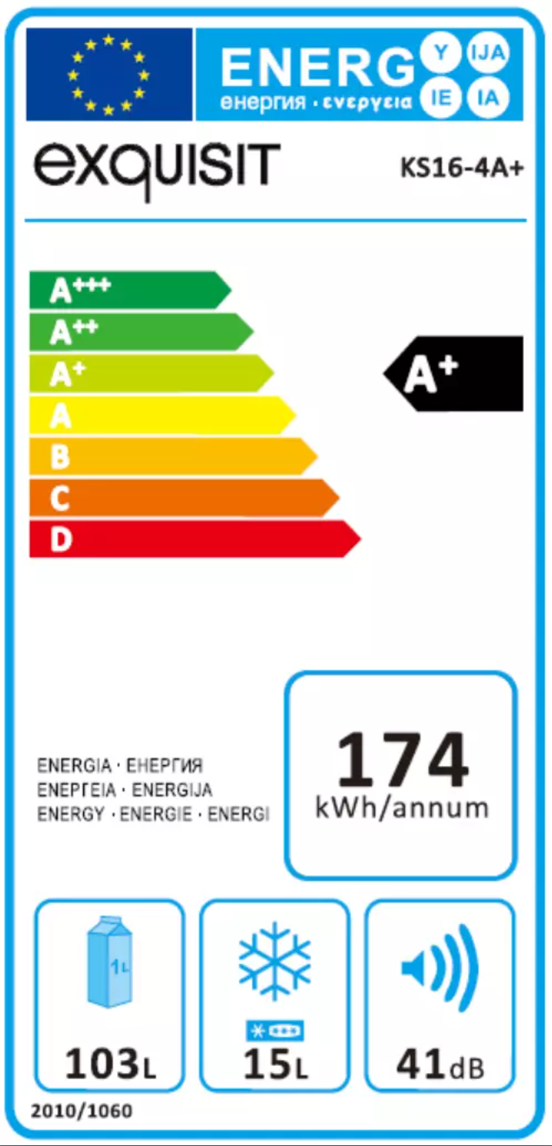 Page n°1 - Label énergétique Exquisit KS16-4A+