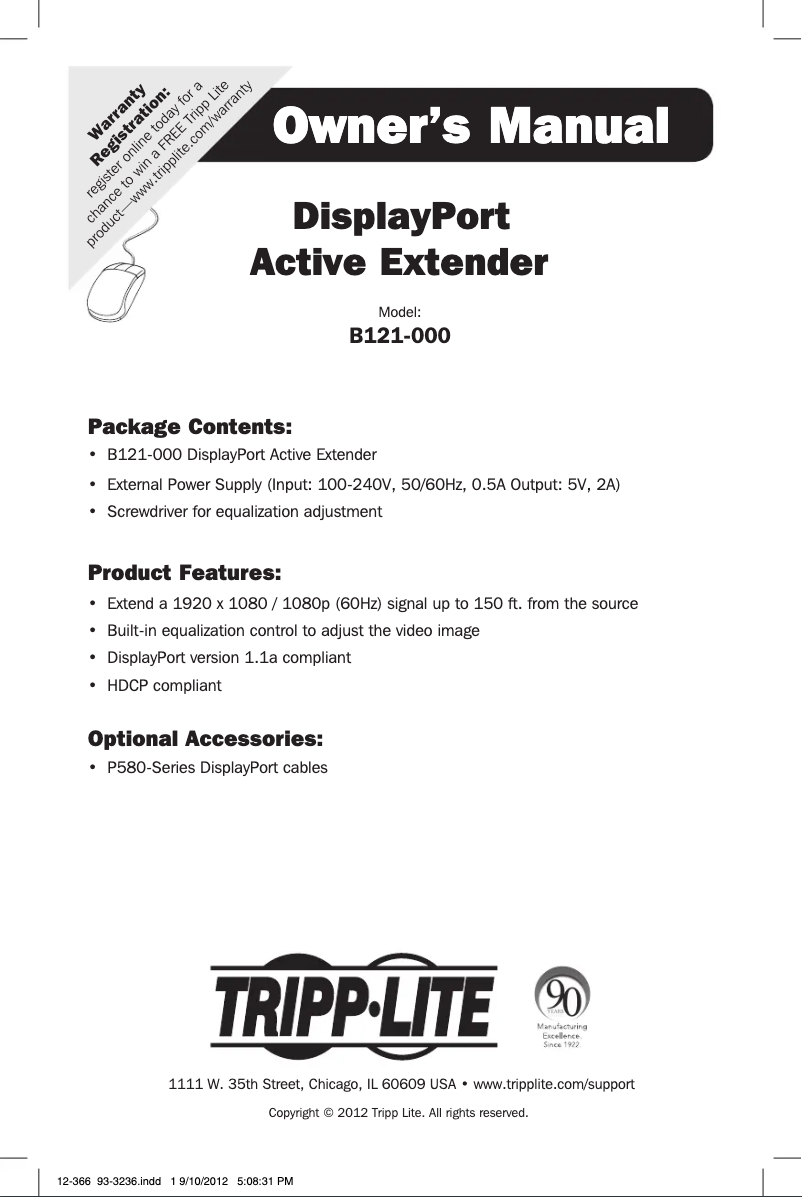 Página 1 del manual Manual de usuario Tripp Lite B121-000