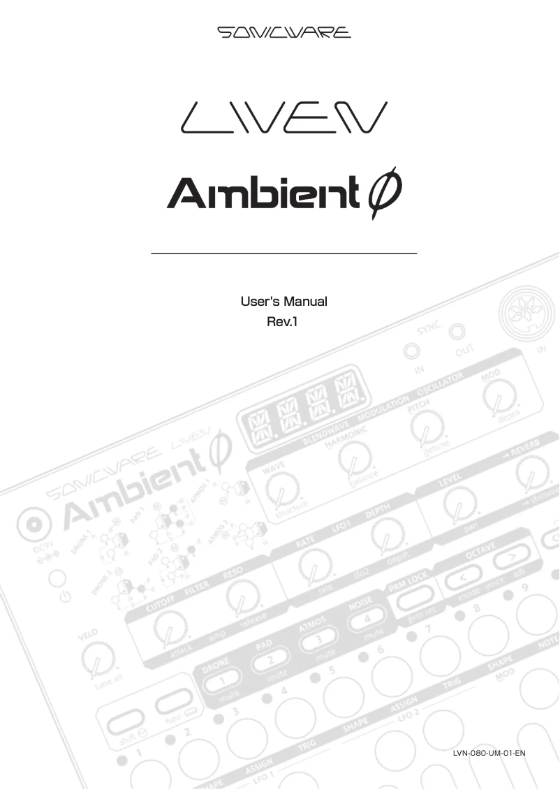 Image de la première page du manuel de l'appareil LIVEN Ambient Ø