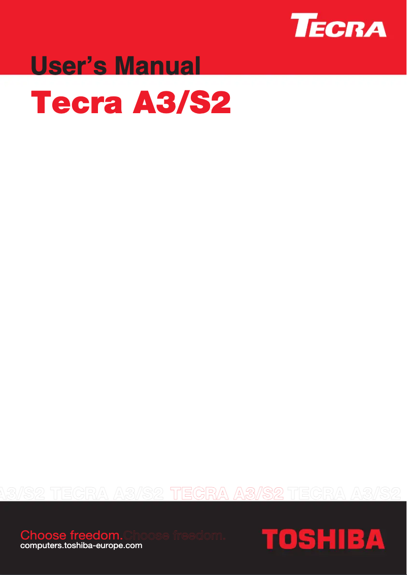 Page n°1 - Manuel utilisateur Toshiba Tecra A3