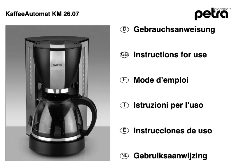 Image de la première page du manuel de l'appareil KM 26.07