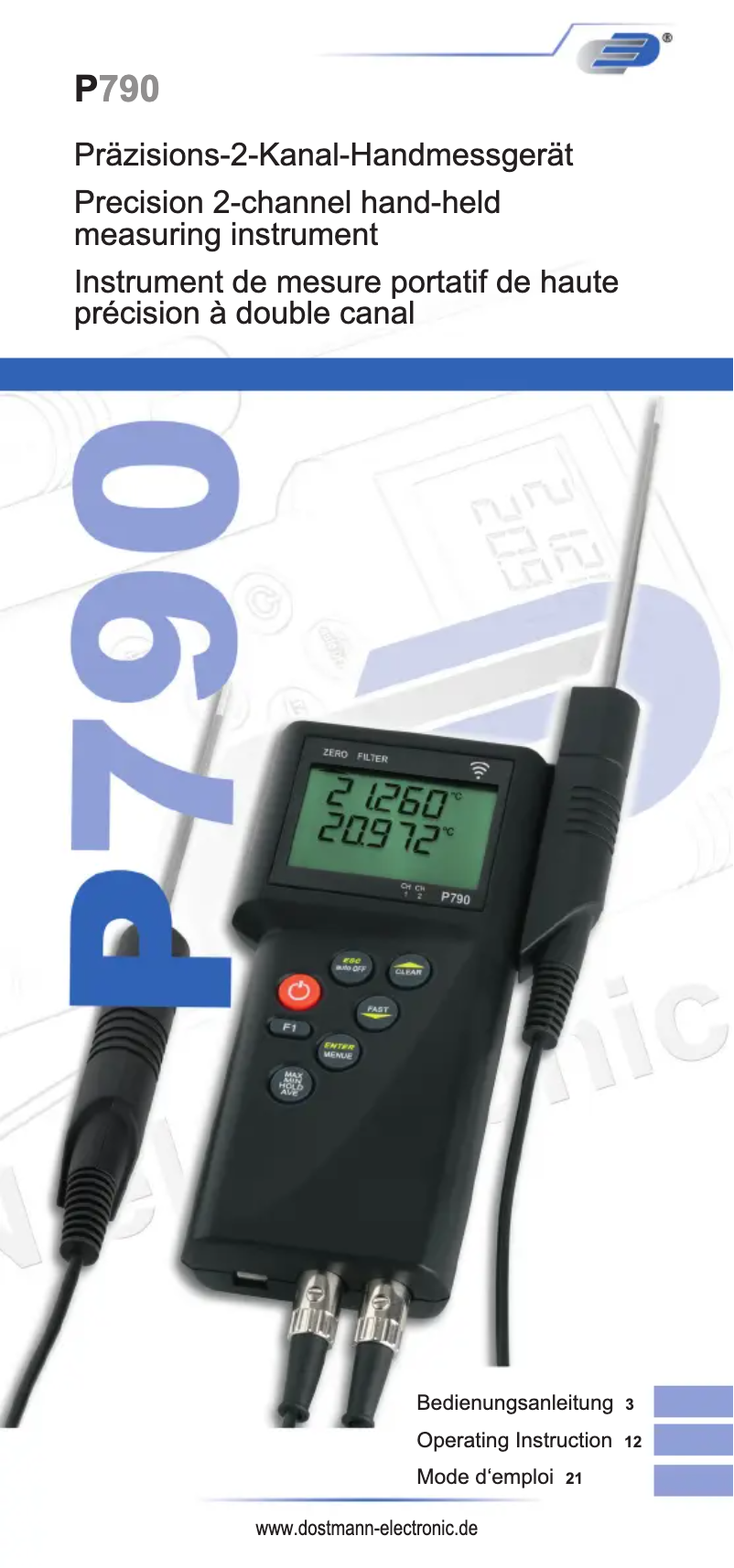 Image de la première page du manuel de l'appareil P790