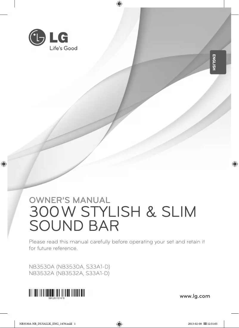 Image de la première page du manuel de l'appareil NB3530