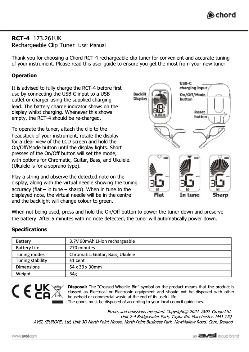 Image de la première page du manuel de l'appareil RCT-4