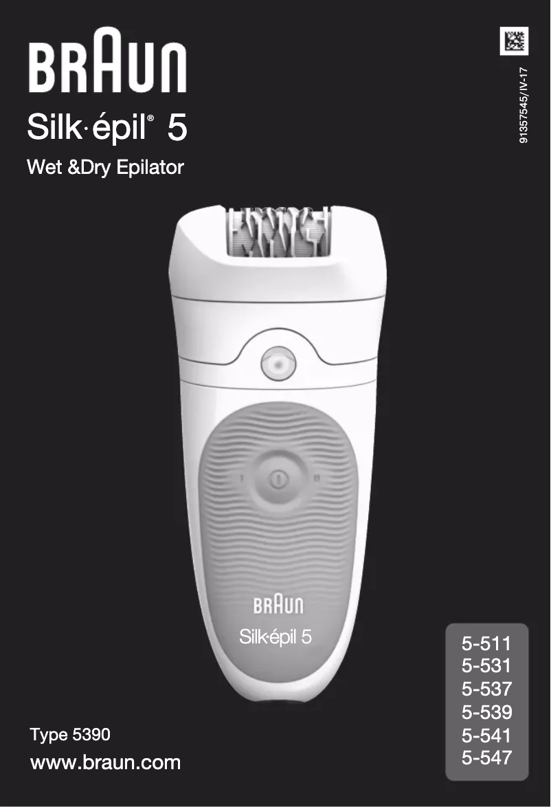 Page n°1 - Manuel utilisateur Braun Silk-épil 5 5-511
