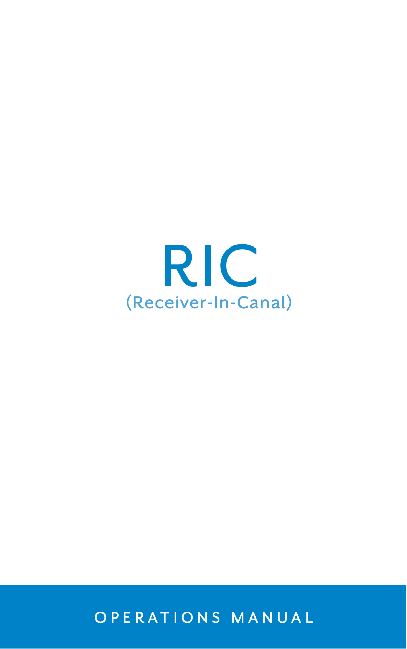 Page n°1 - Manuel utilisateur Audibel A4 RIC