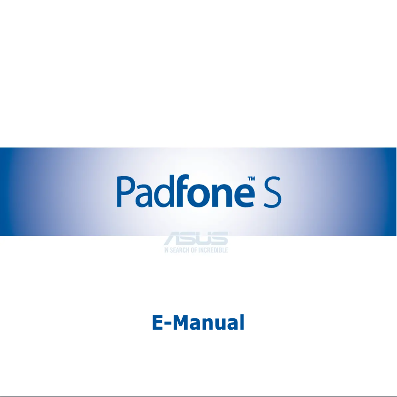 Image de la première page du manuel de l'appareil PadFone S