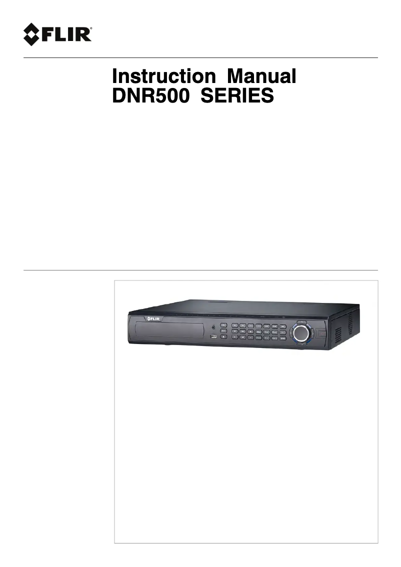 Page 1 de la notice Manuel utilisateur FLIR DNR516R24