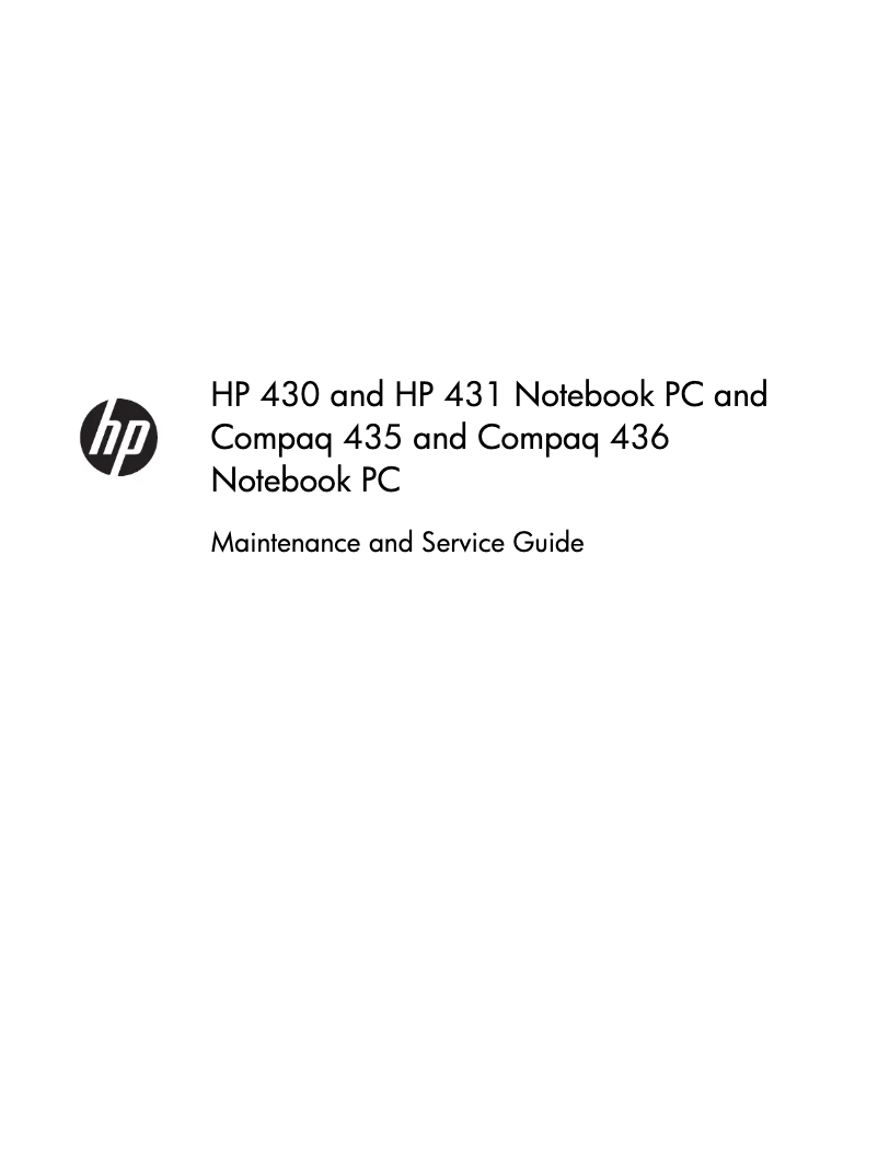 Page 1 de la notice Manuel utilisateur HP Compaq 435