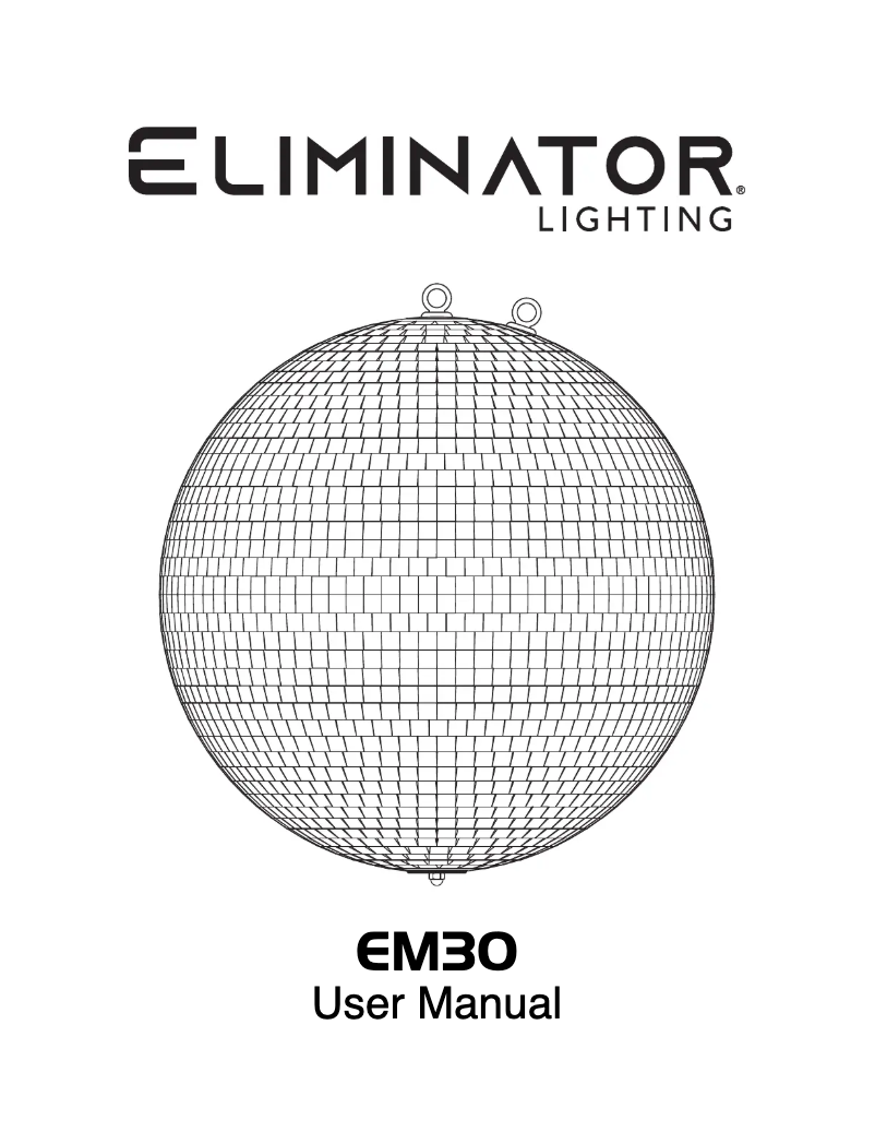 Page n°1 - Manuel utilisateur Eliminator Lighting EM30