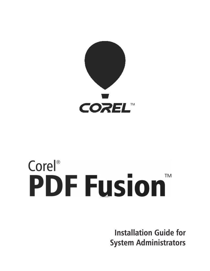 Page n°1 - Guide d'installation Corel PDF Fusion