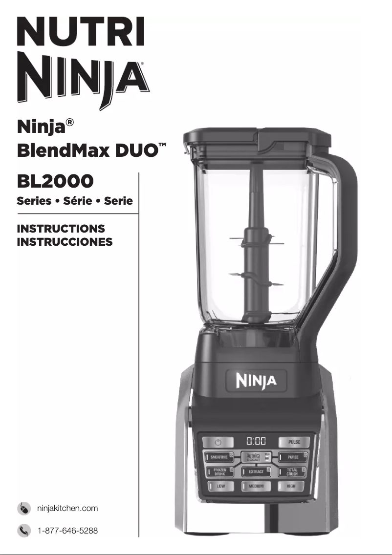 Page 1 de la notice Manuel utilisateur Ninja BlendMax Duo BL2013