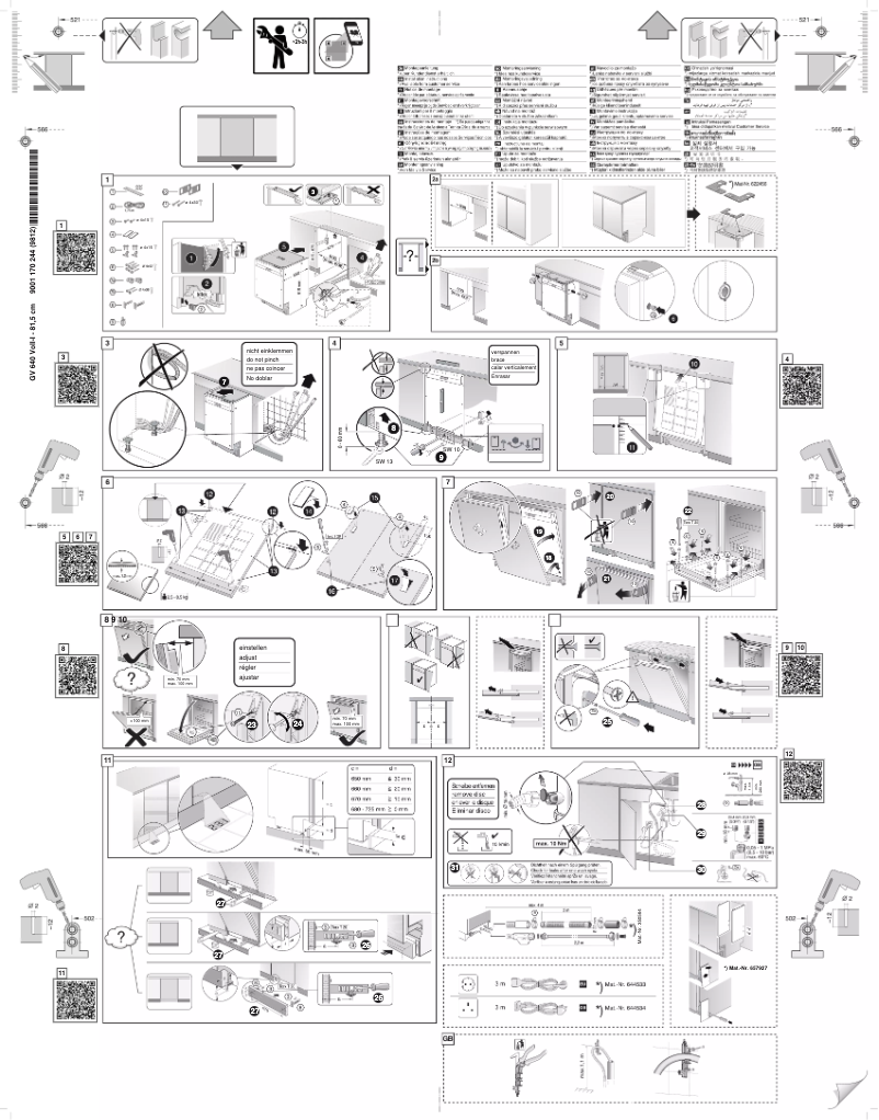Page 1 de la notice Guide d'installation Gaggenau DF260261
