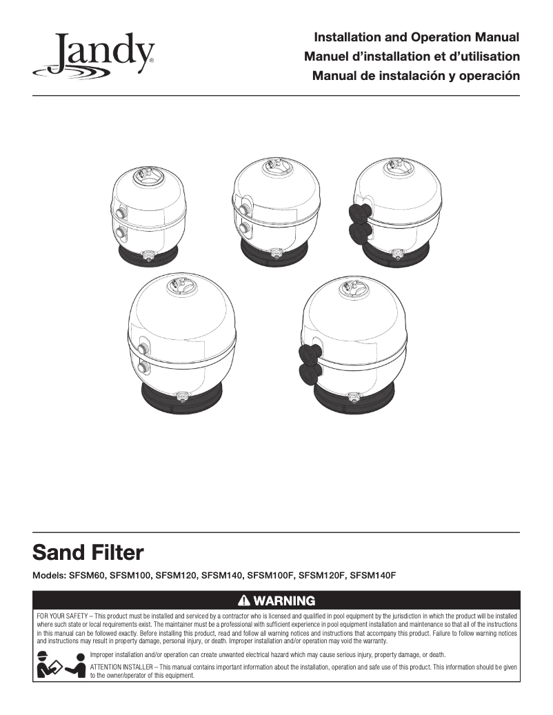 Image de la première page du manuel de l'appareil SFSM-60