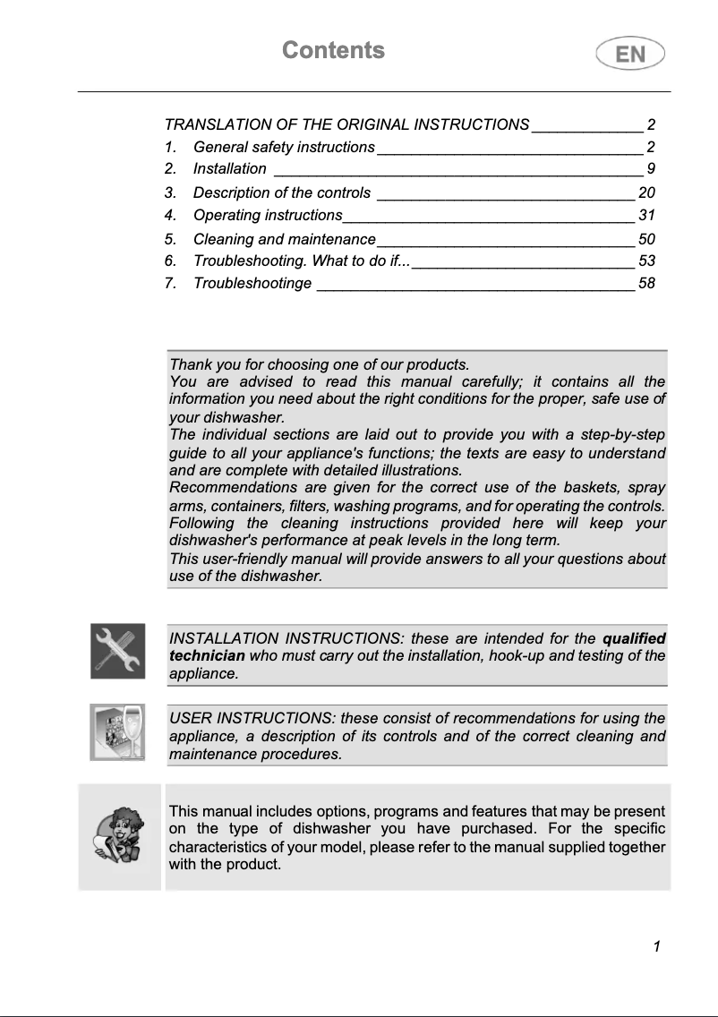 Page n°1 - Manuel utilisateur Smeg DI324AQLL
