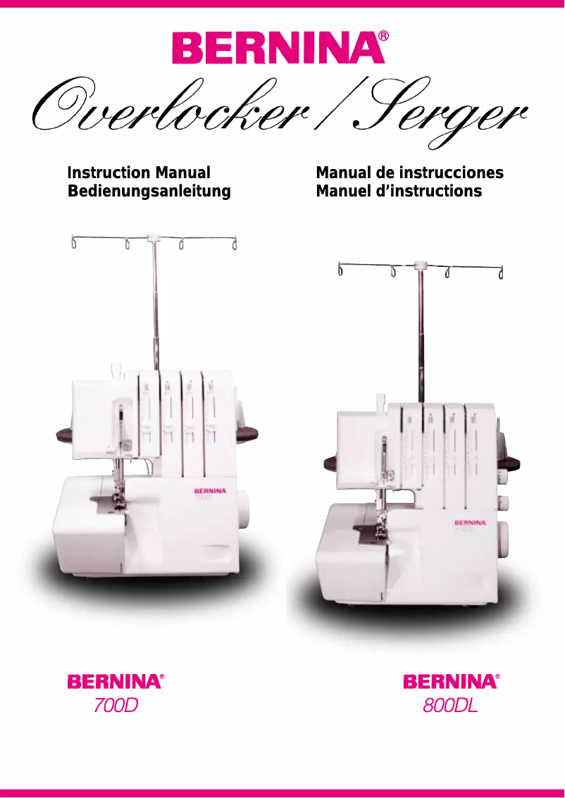 Page n°1 - Manuel utilisateur Bernina 800DL