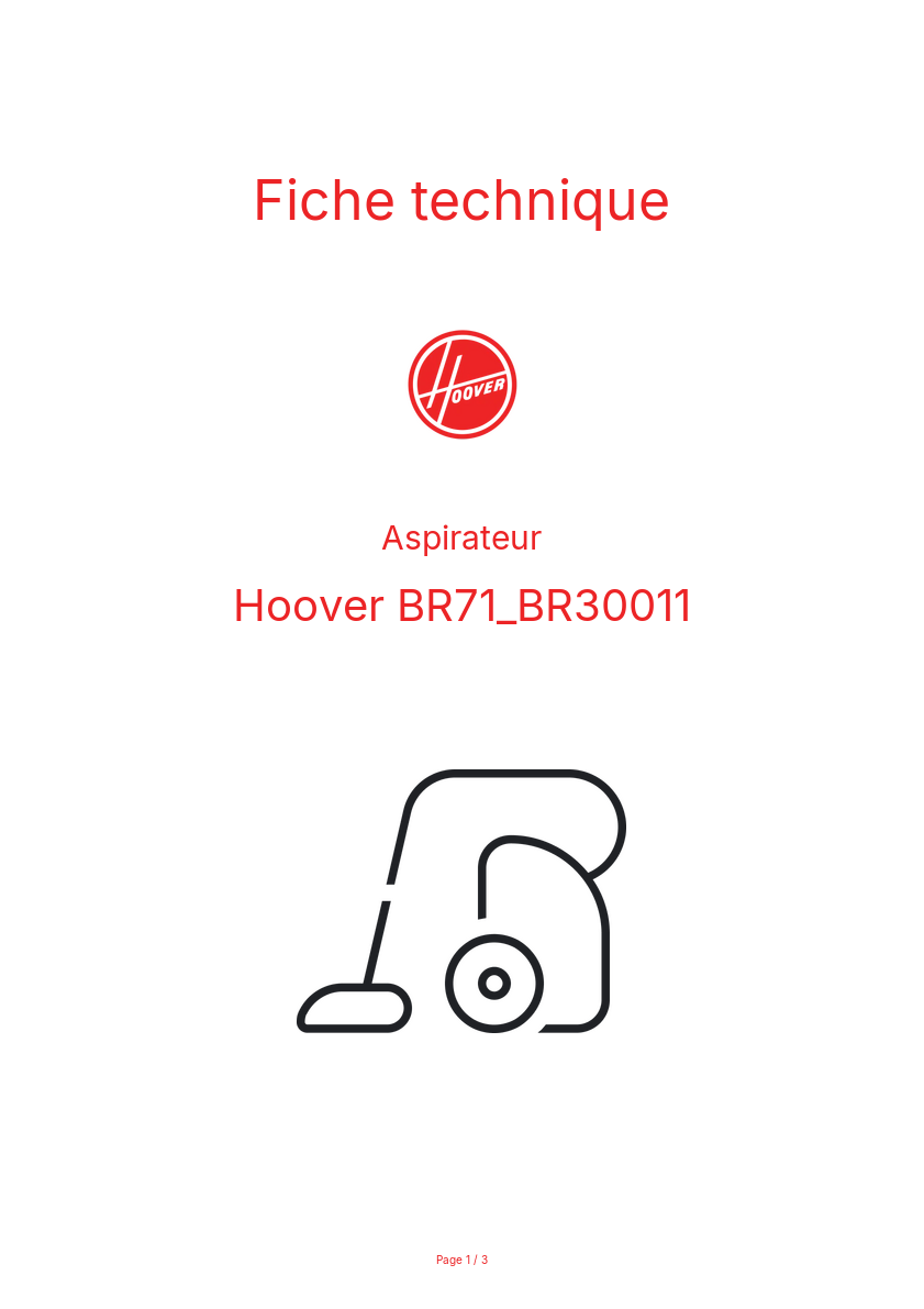 Image de la première page du manuel de l'appareil BR71_BR30011