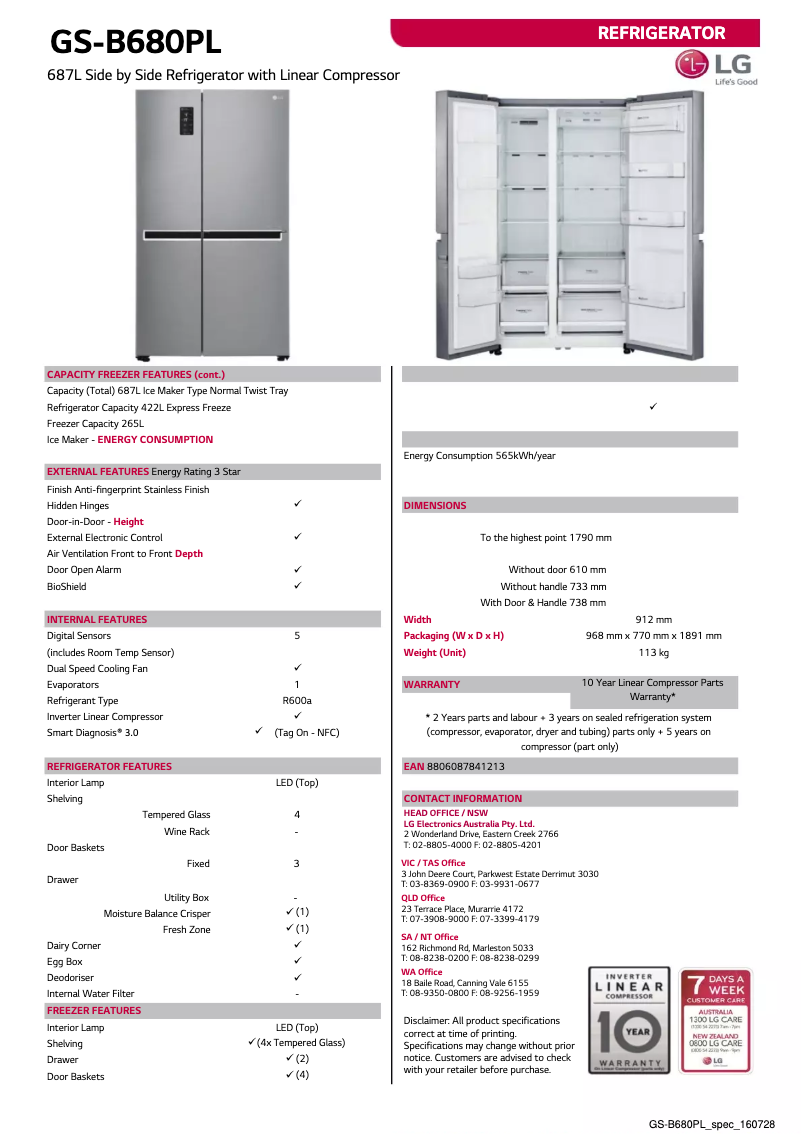 Image de la première page du manuel de l'appareil GS-B680PL