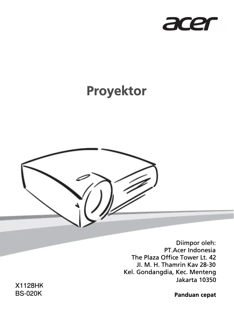 Page n°1 - Manuel utilisateur Acer X1128HK