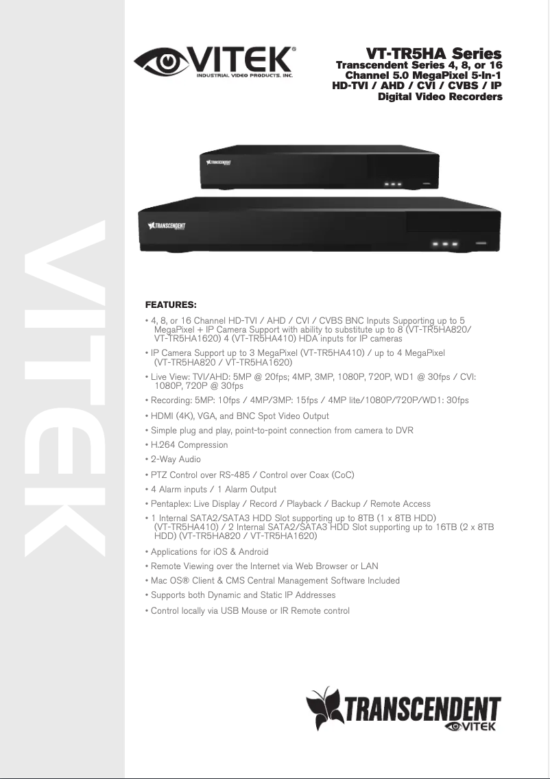 Page n°1 - Manuel utilisateur Vitek VT-TR5HA820