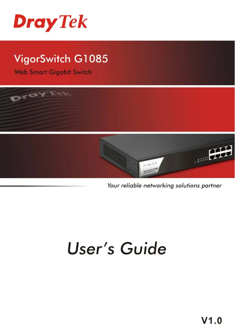 Image de la première page du manuel de l'appareil VigorSwitch G1085