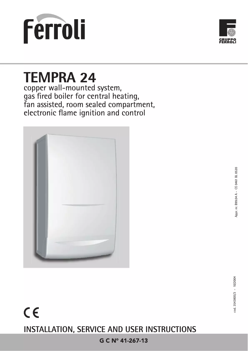Page n°1 - Manuel utilisateur Ferroli Tempra 24