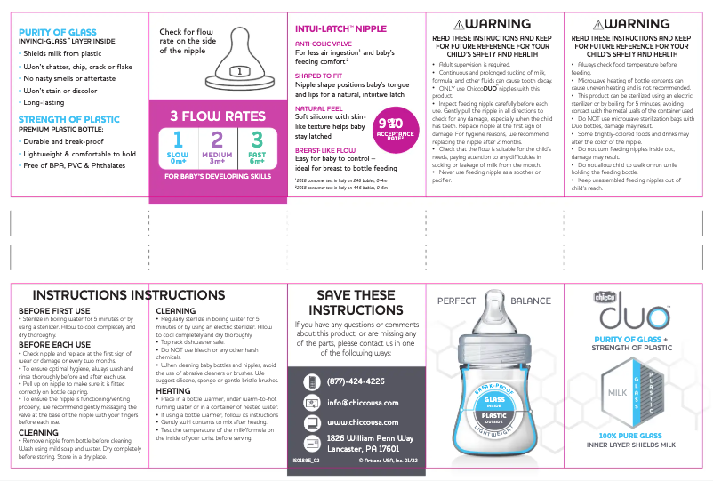 Page 1 de la notice Manuel utilisateur Chicco Duo