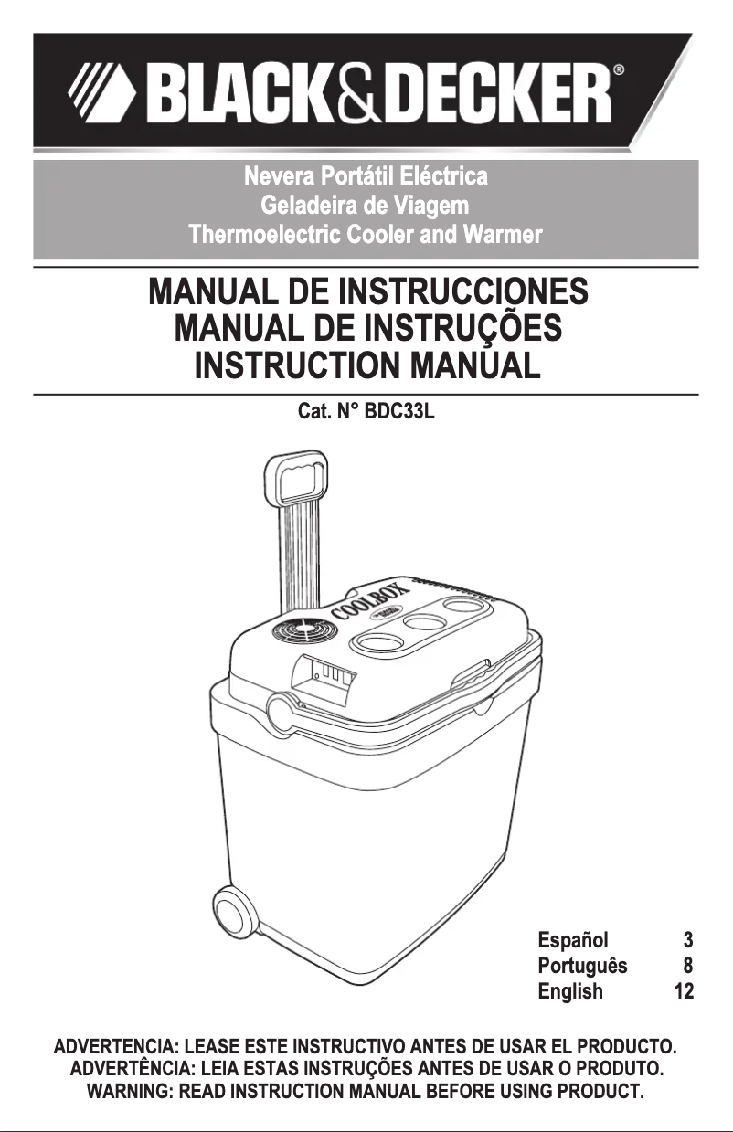 Imagen de la primera página del manual del dispositivo BDC33L