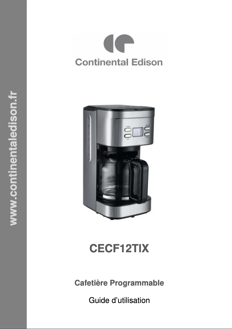 Página 1 del manual Manual de usuario Continental Edison CECF12TlX