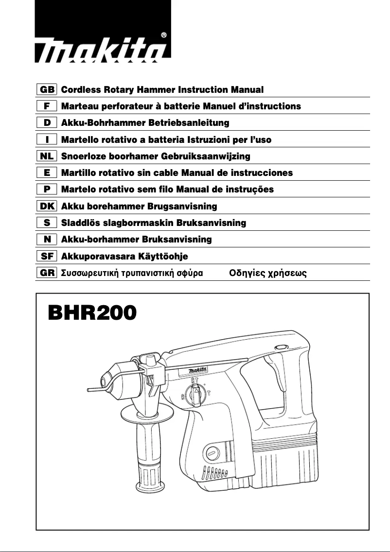 Page n°1 - Manuel utilisateur Makita BHR202RFX