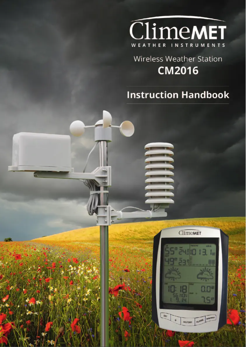 Page 1 de la notice Manuel utilisateur ClimeMET CM2016